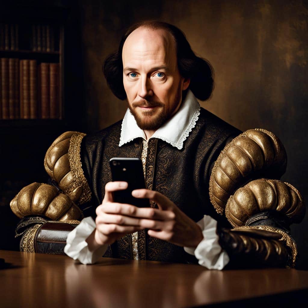 Shakespeare with phone